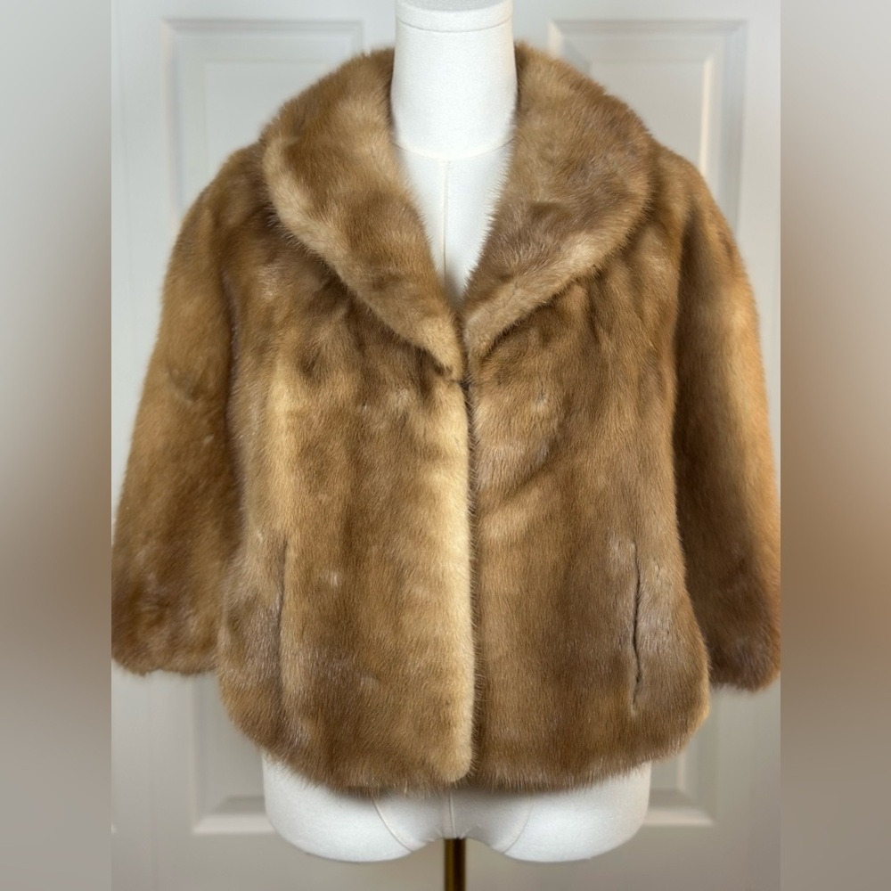Elegant Tan Fur Jacket